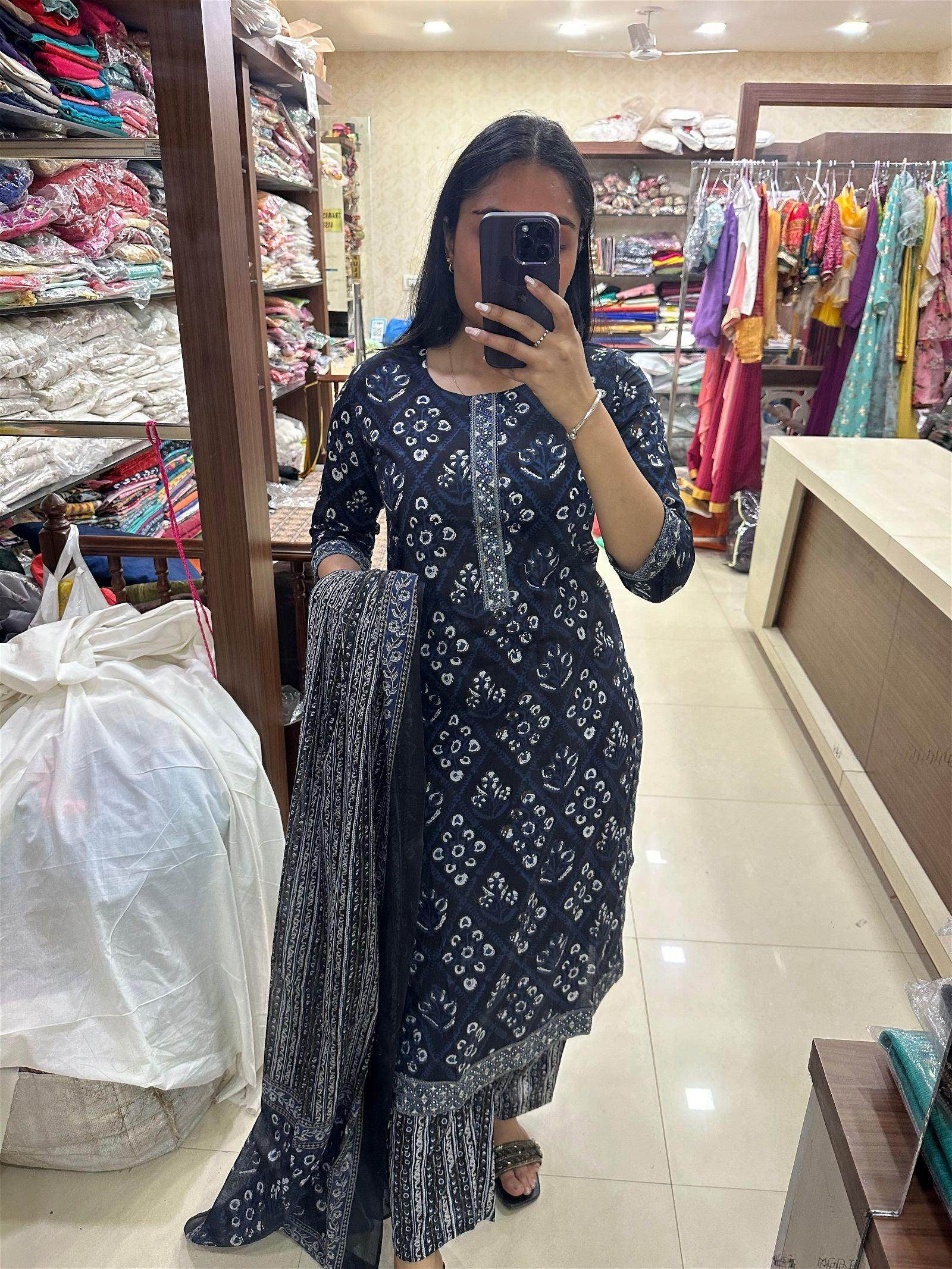 Indigo Cotton Suit