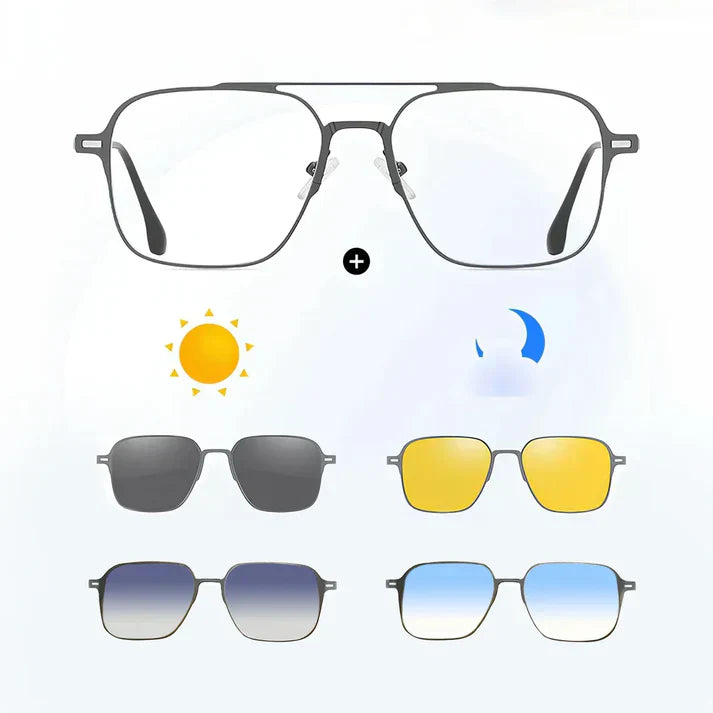 3-In-1 Magnetic Polerized Sunglasses