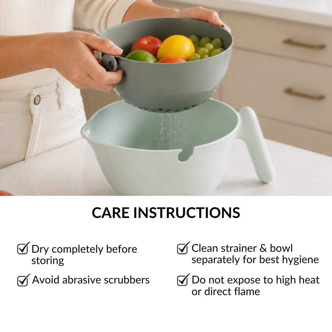 2 In 1 Kitchen Colander And Bowl 2000ml