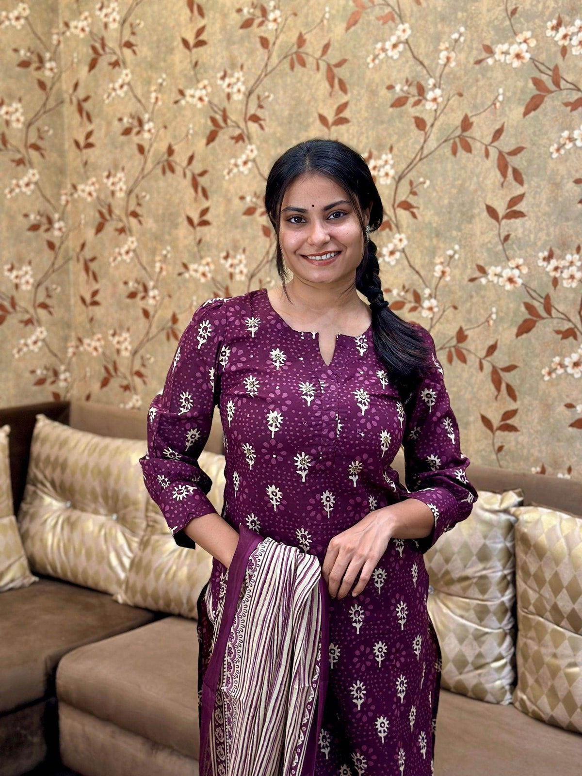Printed Cotton Suit