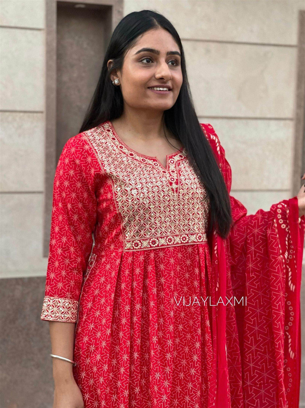 Rayon Slit Kurta Pant Set LWB04