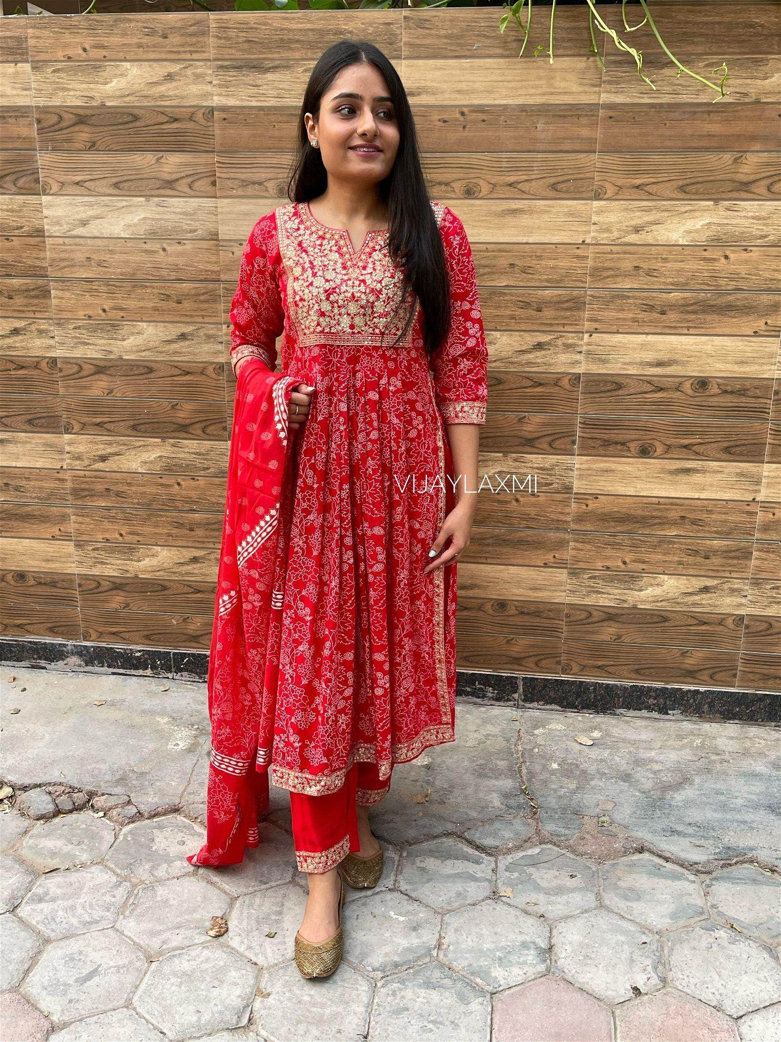 Rayon Slit Kurta Pant Set RD01