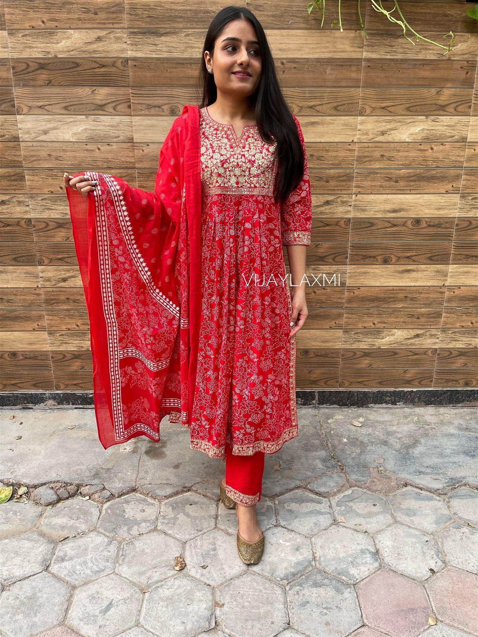 Rayon Slit Kurta Pant Set RD01