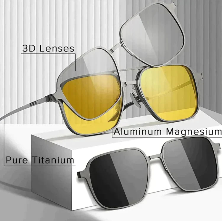 3-In-1 Magnetic Polerized Sunglasses
