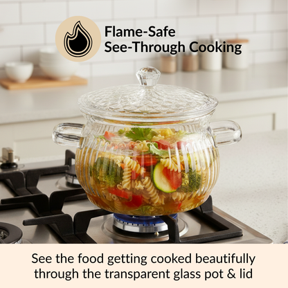 Vintage Style Embossed Cooking Pot 2000ml