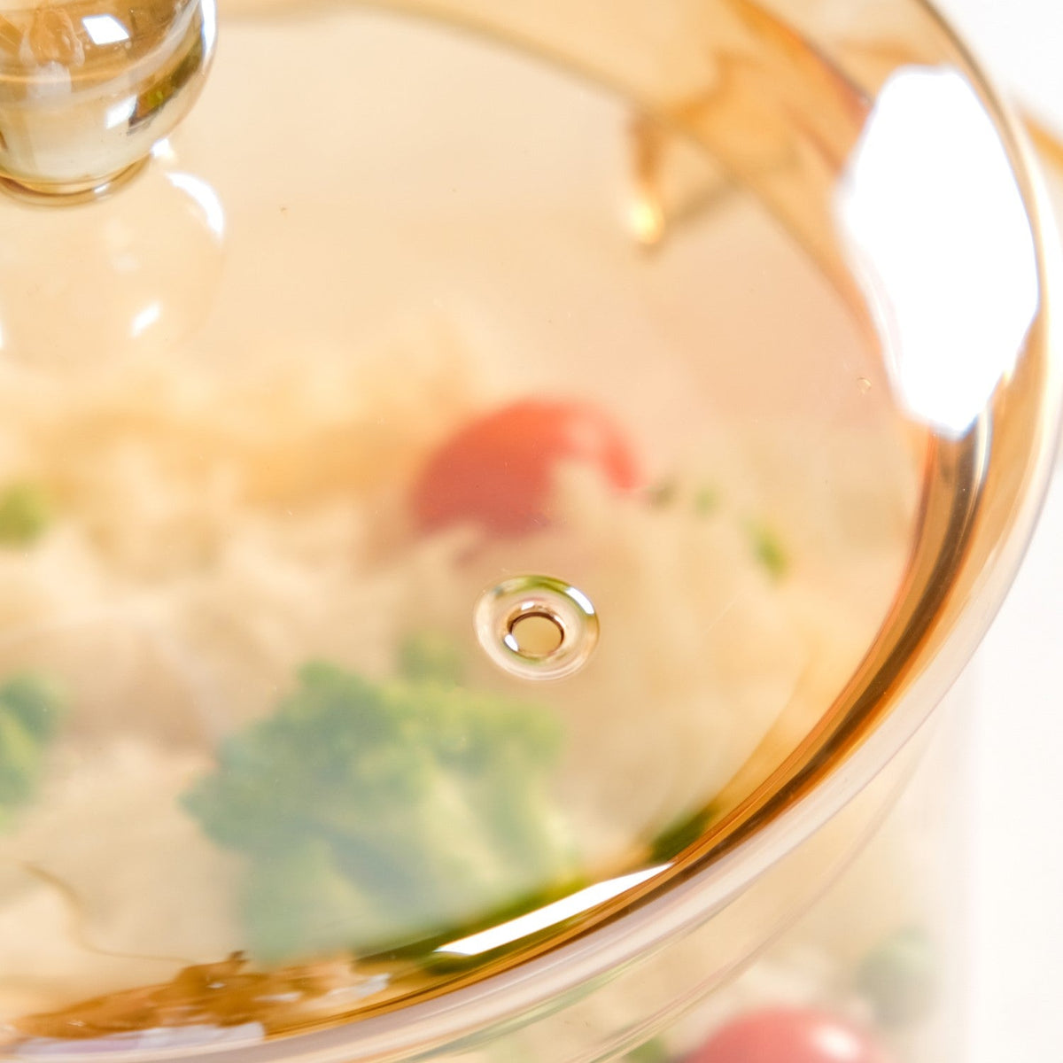 Amber Borosilicate Glass Cooking Pot 2250ml