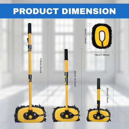 Car Wash Brush Mop: Adjustable Telescopic Wash Brush Kit