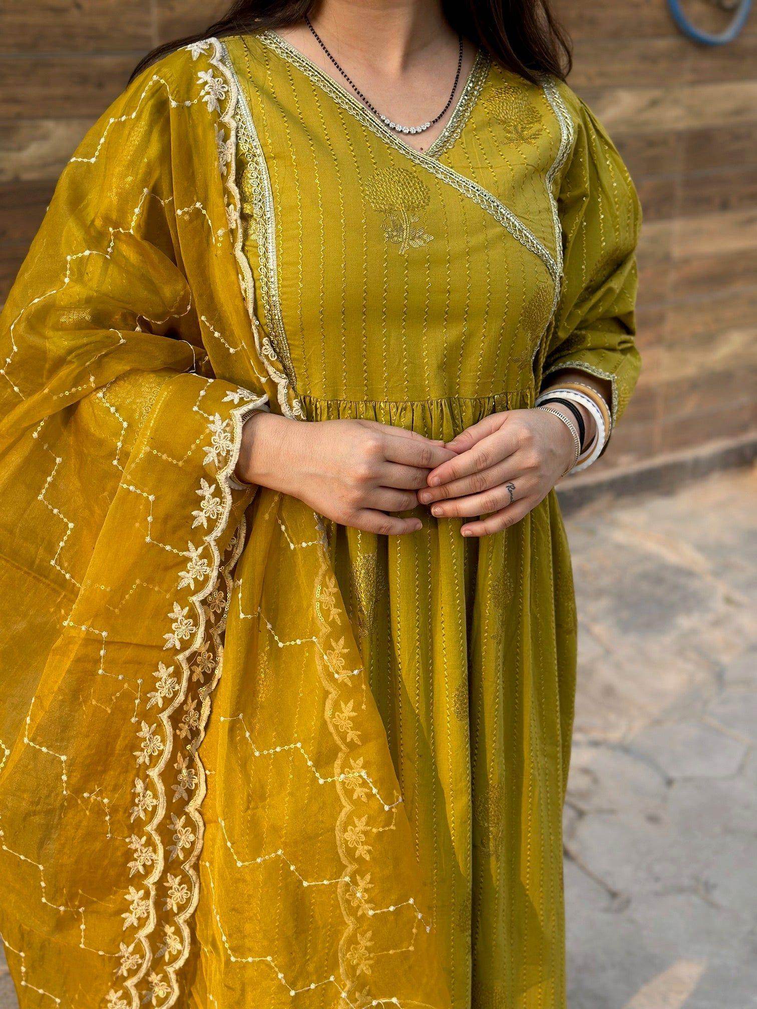 chikan sequin cotton suit 317