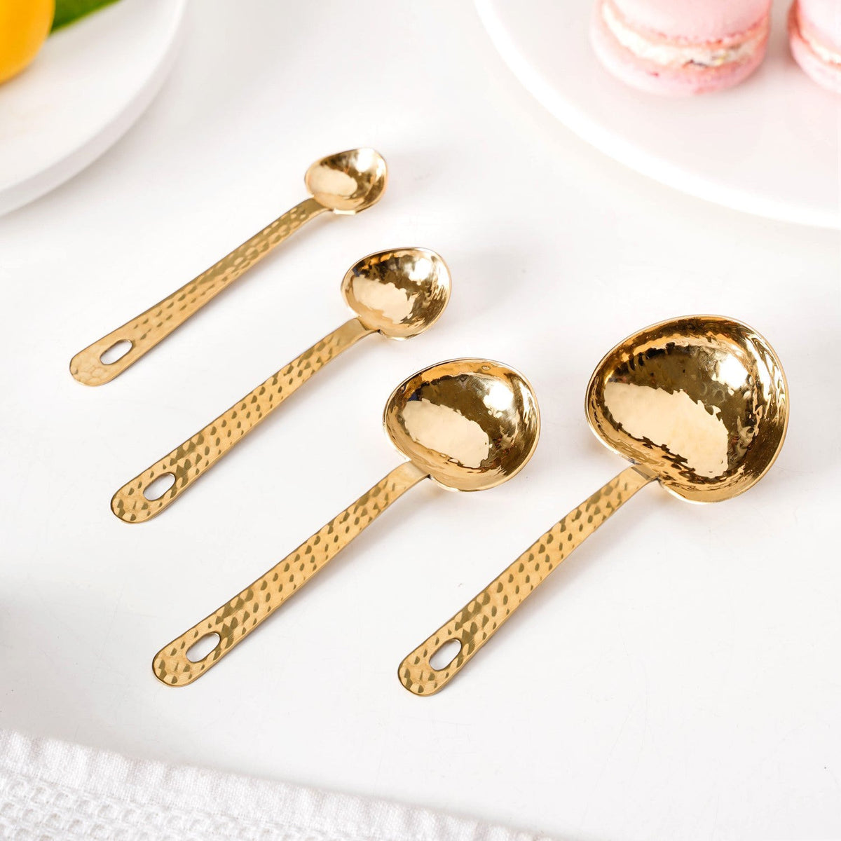 Textured Heart SS Measuring Spoon Set of 4