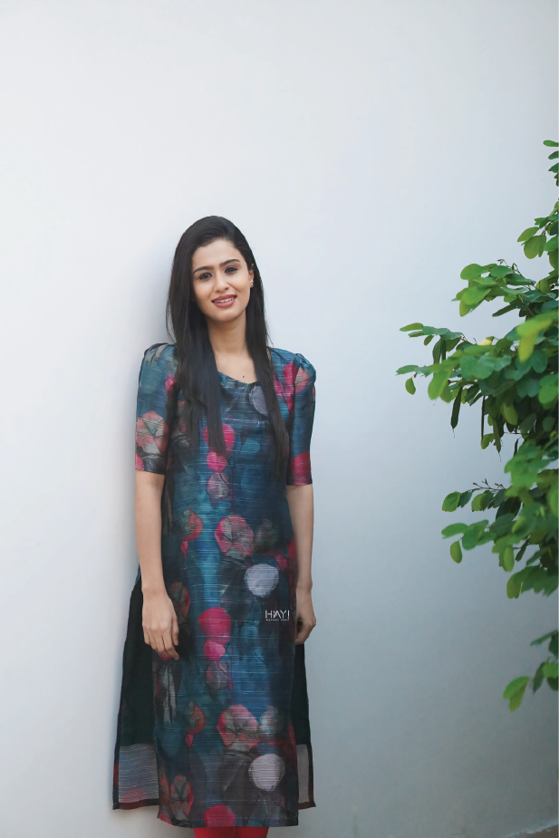 Green Bloom Bounge Silk Slub Kurta