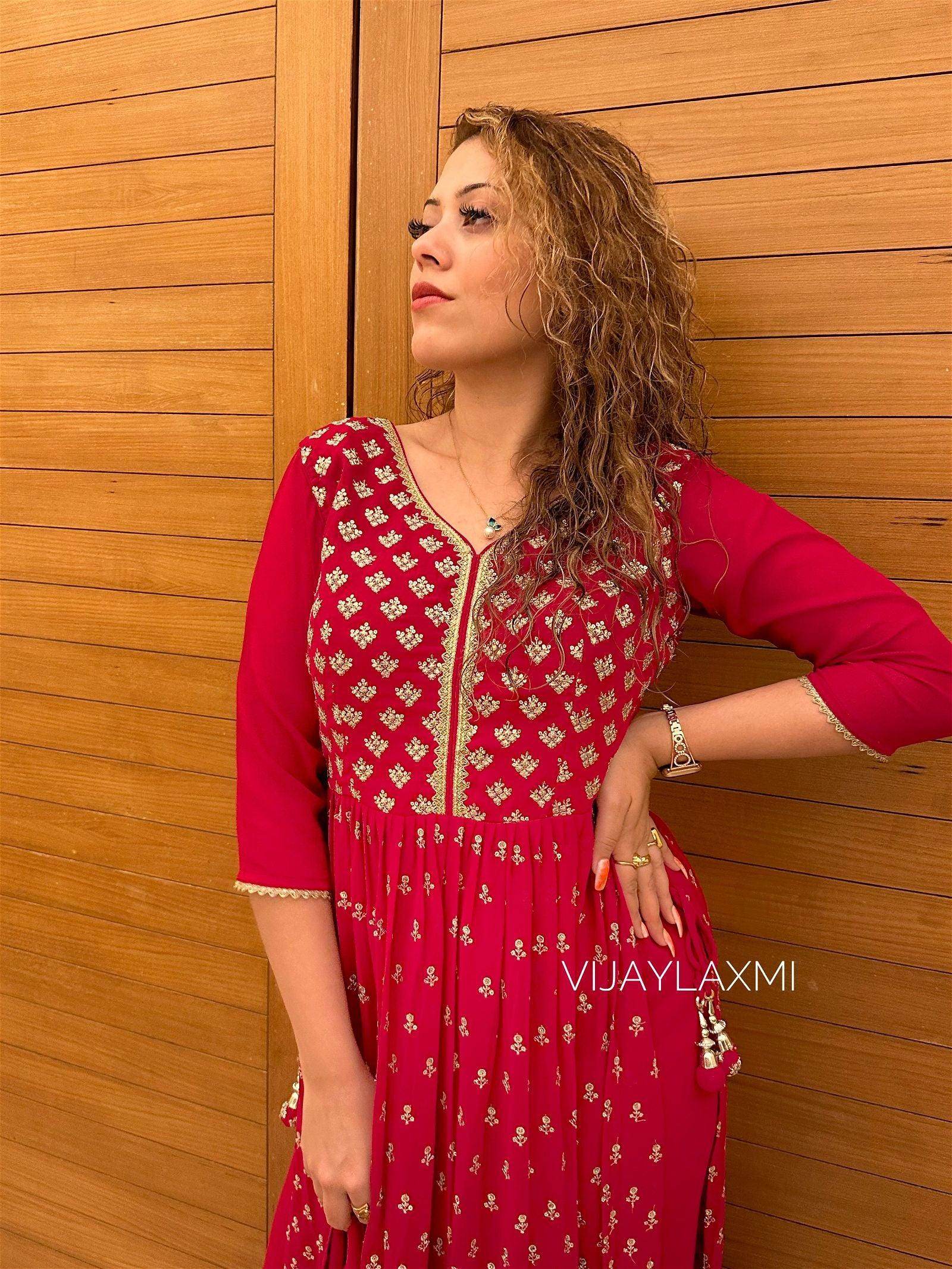 georgette suit pnk897