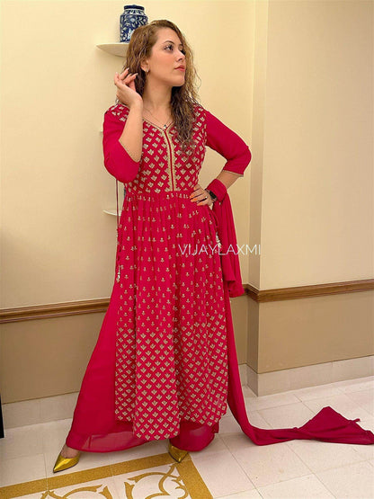 georgette suit pnk897