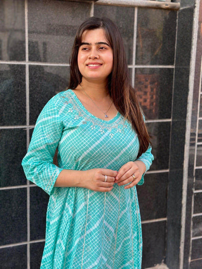 lehriya cotton gown
