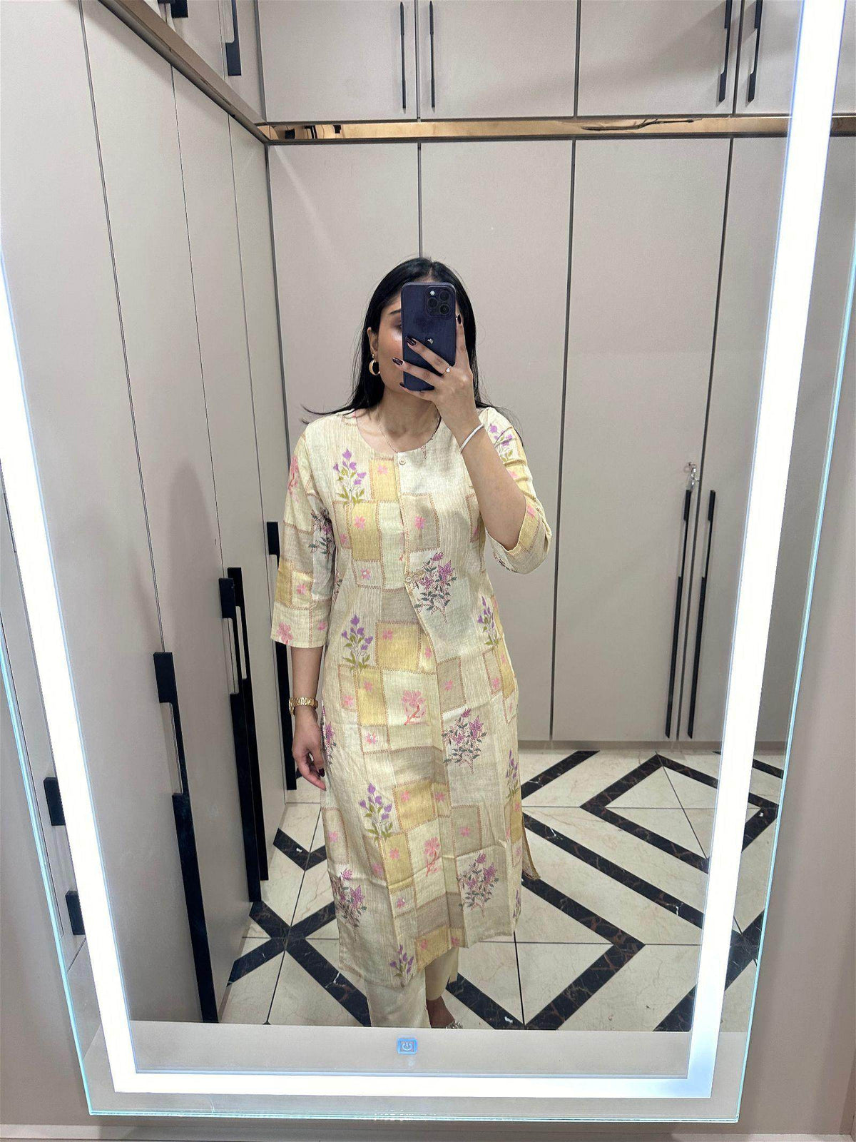 linen cotton kurta set