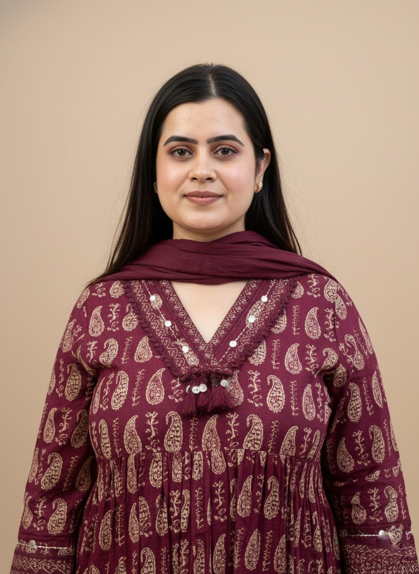 Kiara Cotton kurta Set with dupatta
