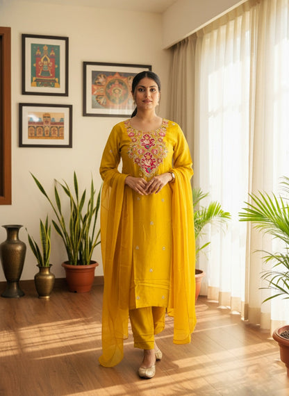 dola silk suit set