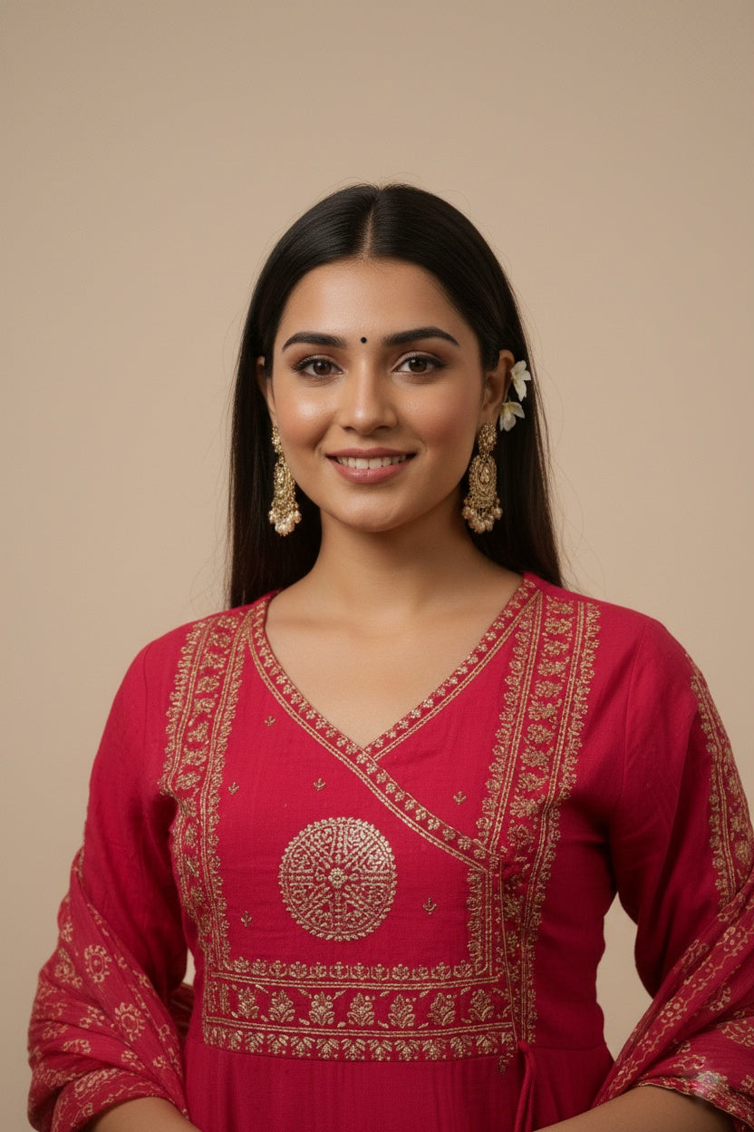 Premium Cotton kurta set for women with dupatta