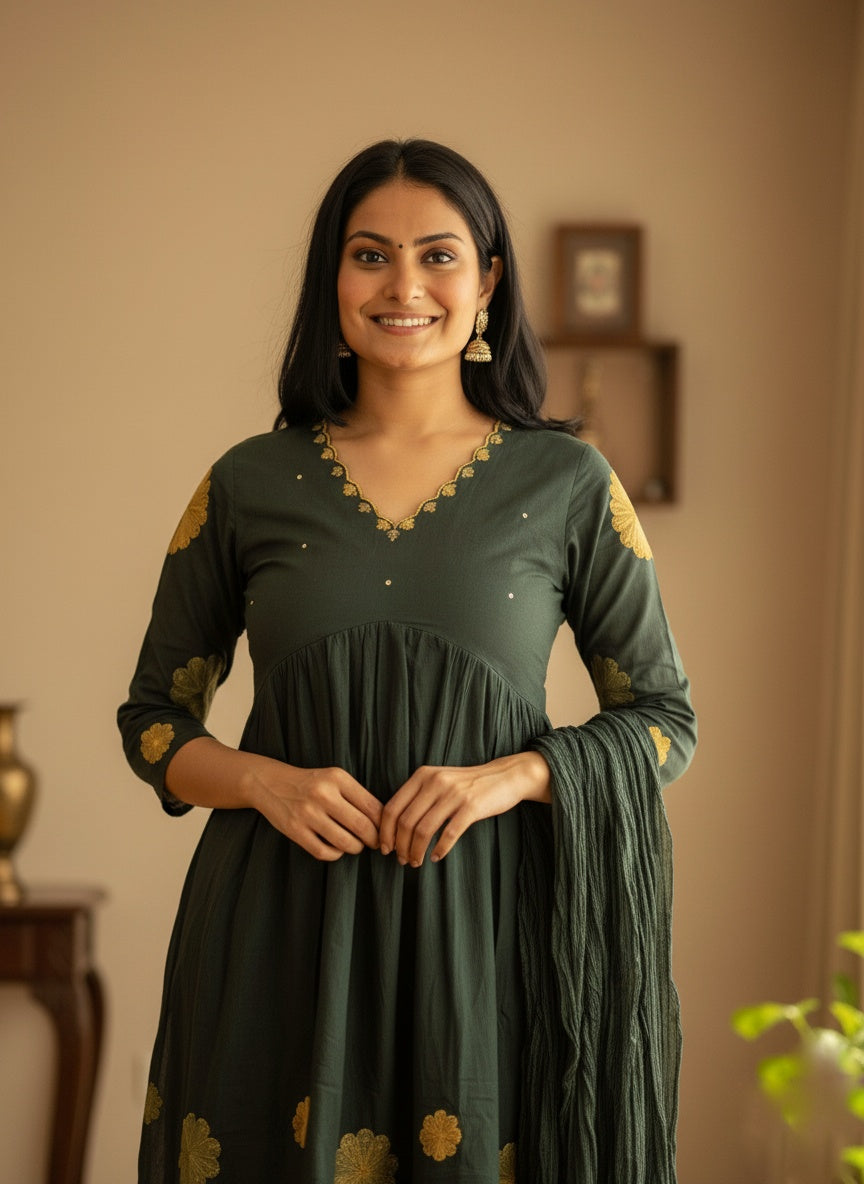 Alia Cotton Suit For Women