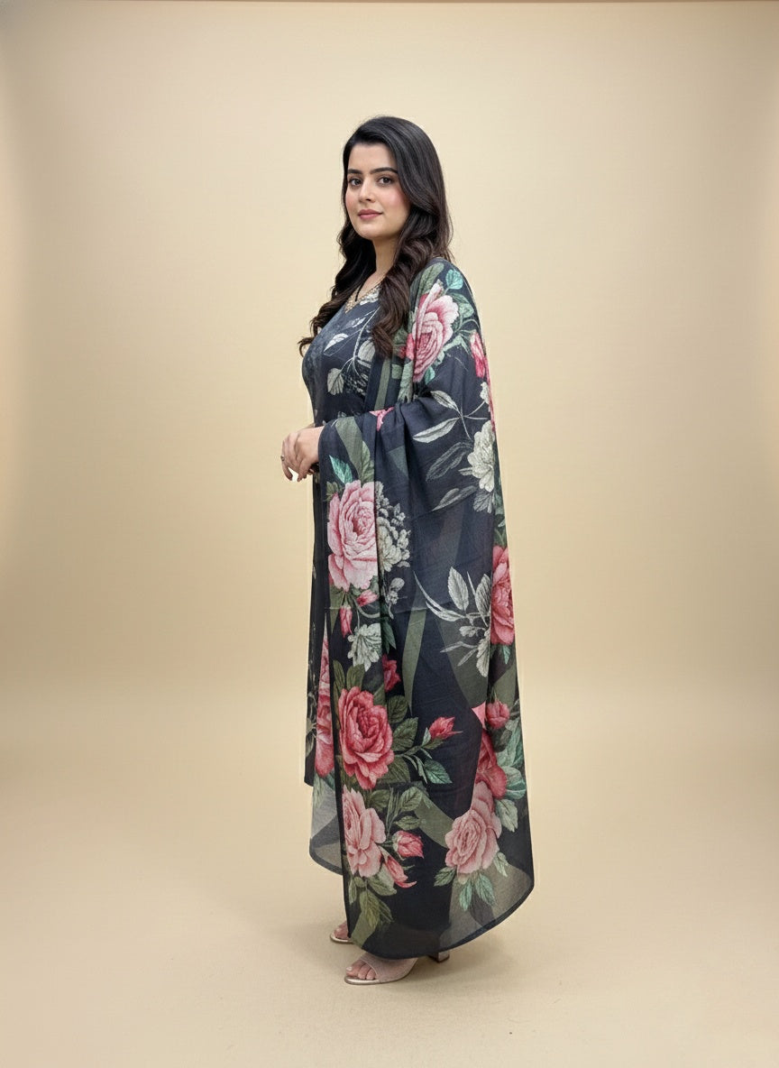 Crepe Silk Suit