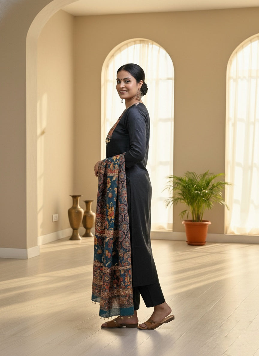 Phulkari Silk suit