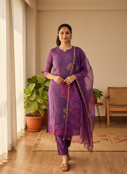soft organza suit set
