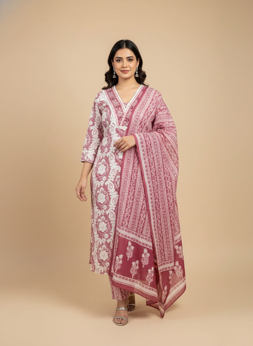Cotton Kurta Set