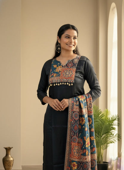 Phulkari Silk suit
