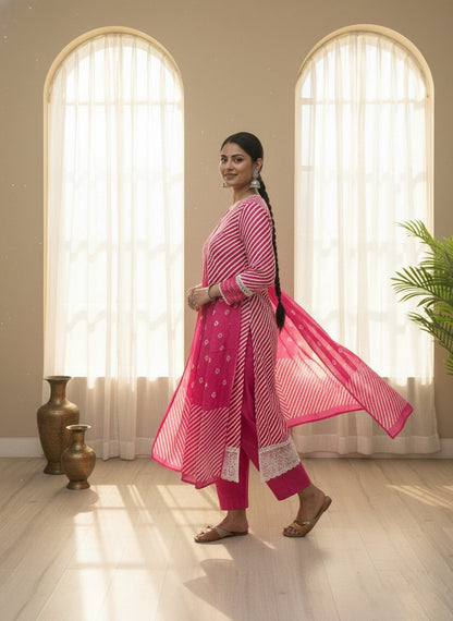 Premium Cotton Suit For Women Pink