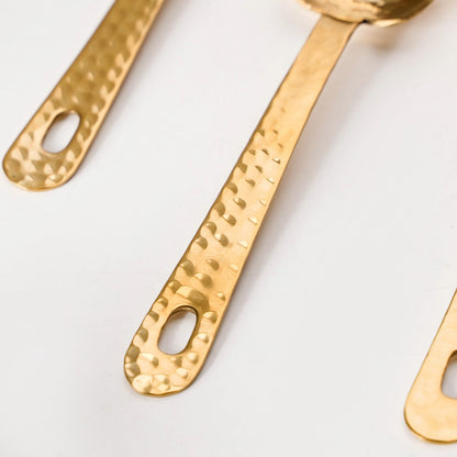 Textured Heart SS Measuring Spoon Set of 4
