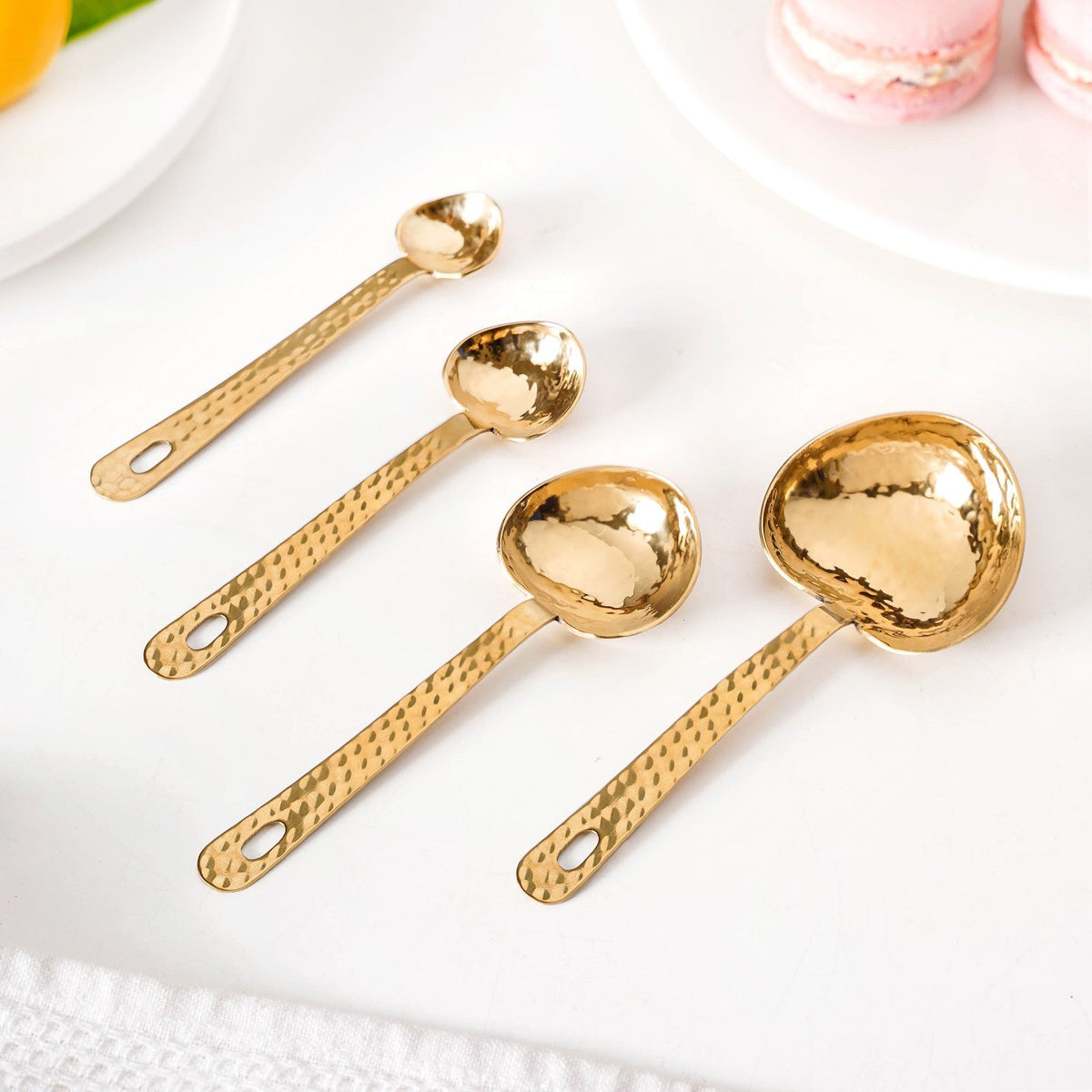 Textured Heart SS Measuring Spoon Set of 4